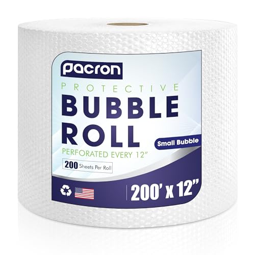 Protective Bubble Roll Wrap 200ft x 12in (3/16) Small Bubbles