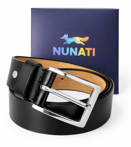 Image of Men's Genuine Leather Belt | Formal & Casual Wear | Pin Buckle, Adjustable Fit for Jeans & Trousers