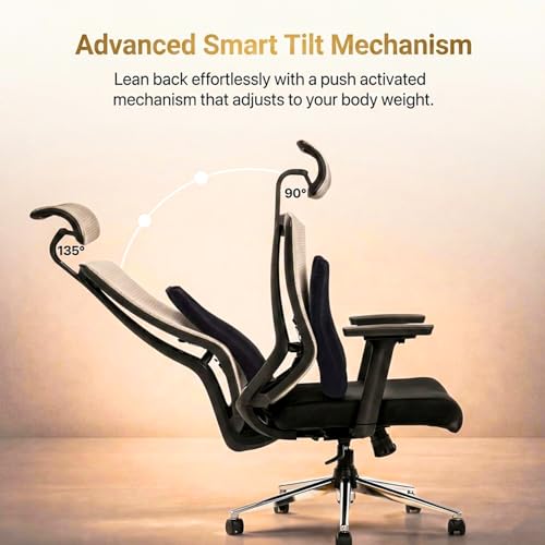 Image of ValorX USA Summit 2026 Ergonomic High Back Office Chair | Orthopedic Memory Foam Back Cushion | Smart Tilt-Lock Mechanism | Breathable Italian Mesh | 3D Armrest | 3 Year Warranty | Black & Grey