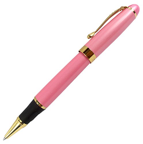 Gullor Jinhao X450 Rollerball Pen, Gold Trim, Black Ink, Pink #TOP21
