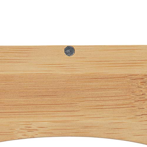 Relaxdays Tuchspender mit Deckel, für Bad & Büro, mit 2 Fächern, modern, Bambus Organizer, HBT 9 x 30,5 x 14,5 cm, Natur, 1 Stück, Hellbraun