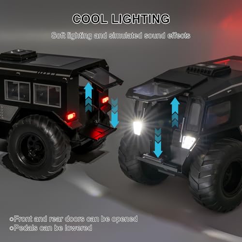 Vehículo todoterreno Sherp 1:24 modelo a escala metal negro miniatura 6