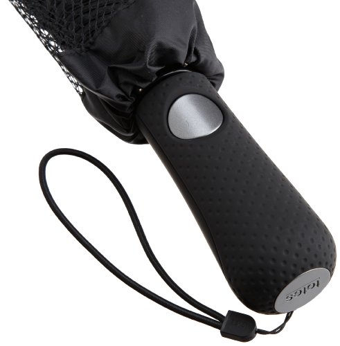 Totes Blue Line Golf-Size Vented Canopy Compact Umbrella, Black, One Size #TOP3