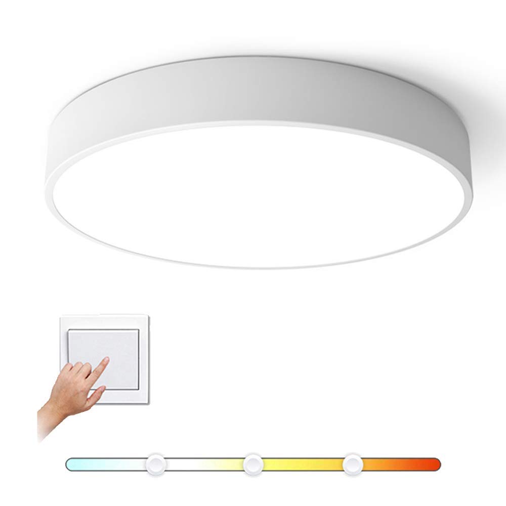 Lámparas de techo modernas de 18W redondas blancas led de 11.8 pulgadas acrílico