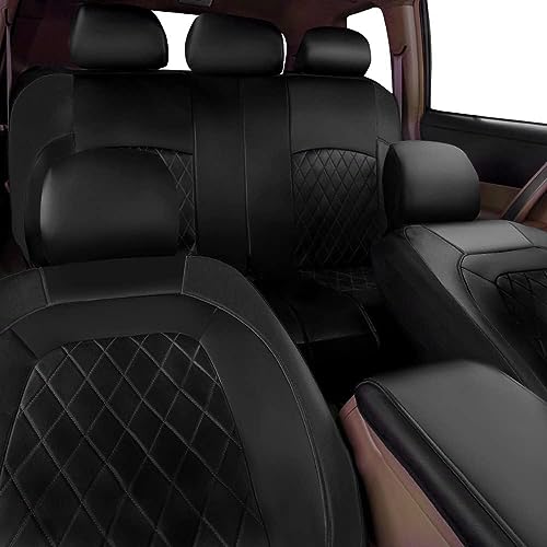 HARIN Car Seat Covers Set for Audi A4 B9 Sedan 2015-2024, Breathable Waterproof Non-Slip Easy Clean Seat Protector Interior Accessories,A/Black - Image 6