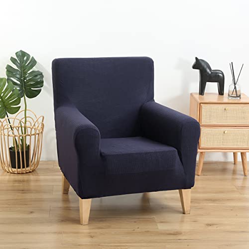 Banquet Armchair Slipcovers Chair Cover,Tub Chair Covers High Stretchy Sofa Furniture Protector,Removable Couch Covers for Living Room Home Decoration(Navy Blue)