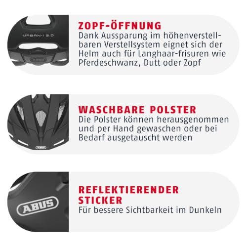 ABUS Stadthelm Urban-I 3.0 - Fahrradhelm mit Rücklicht, Schirm und Magnetverschluss - für Damen und Herren - Gelb, Größe S – Ansicht 4