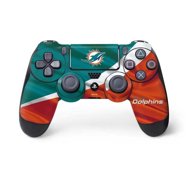 Skinit Decal Gaming Skin Compatible with PS4 Controller - Officially Licensed NFL Miami Dolphins Design