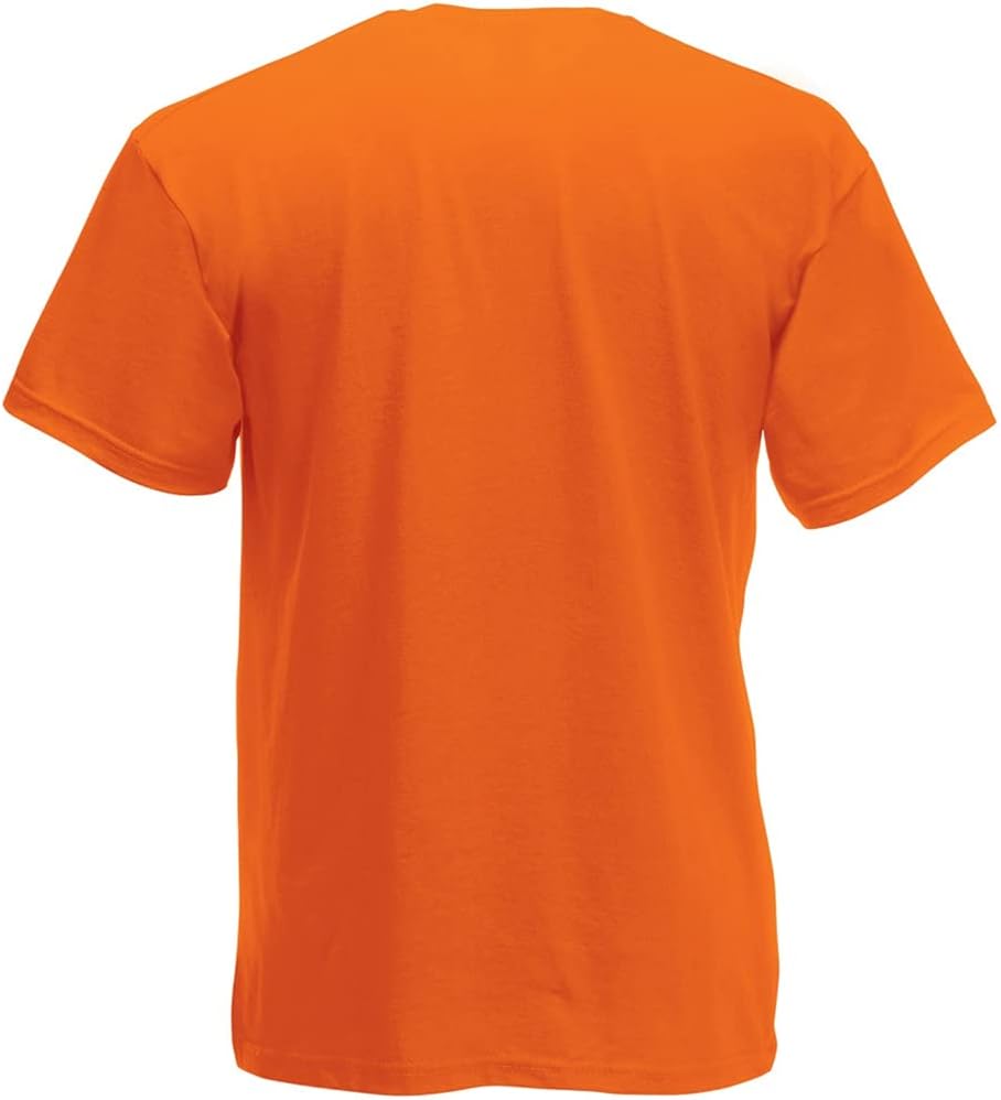 FRUIT OF THE LOOM Mens Valueweight Crew Neck, Short Sleeve T-Shirt, not V Neck. XXL Orange