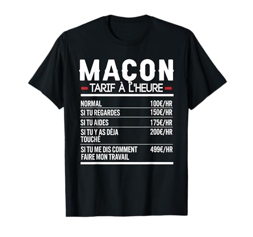 Maçon Idée Cadeau Humour T-Shirt