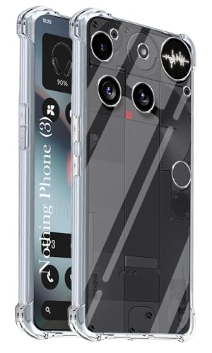 Image of Jkobi Shockproof Crystal-Clear Back Cover for Nothing Phone 3 (Anti Yellow Case | Drop & Camera Protection | Hard Polycarbonate)