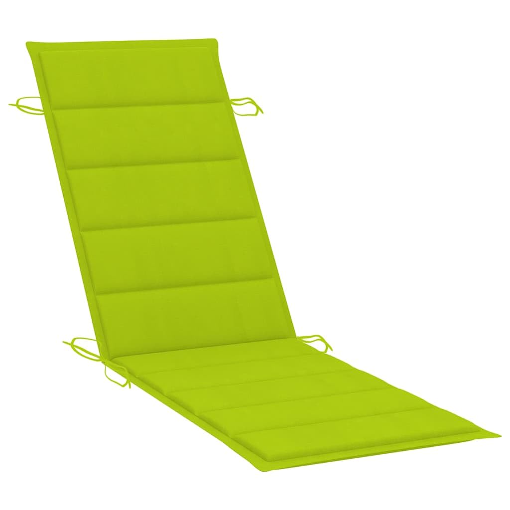 Leżak do opalania z litego drewna akacjowego i poduszką, składany leżak relaksacyjny do ogrodu, na taras lub balkon, ergonomiczny kształt, wytrzymała konstrukcja, w zestawie