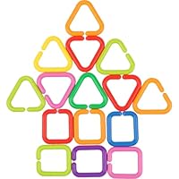 GARIOUANS 75 pièces Jouets Anneaux Géométriques Garçon Fille Chaînes Maillons Éducatifs Sensoriels Anneaux Éveil Montessori pour Garçon Fille Jouets Apprentissage Précoce Faciles à Saisir