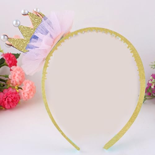 Image of Babymoon Princess Girl's Pearl Crown Headband | Hair Accessories | Gold