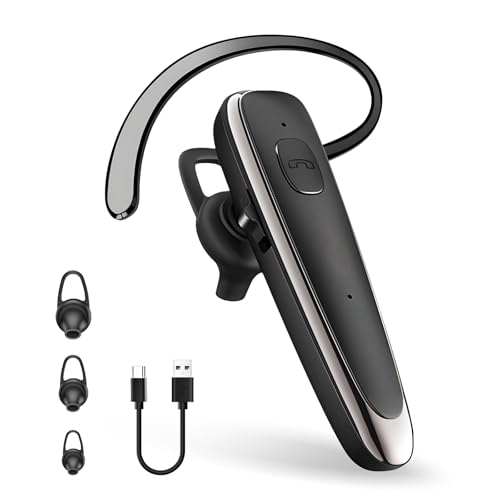Aerlien Bluetooth Headset V5.1, Wireless Headset with Mic for Work, CVC 8.0 Noise Cancelling Single...