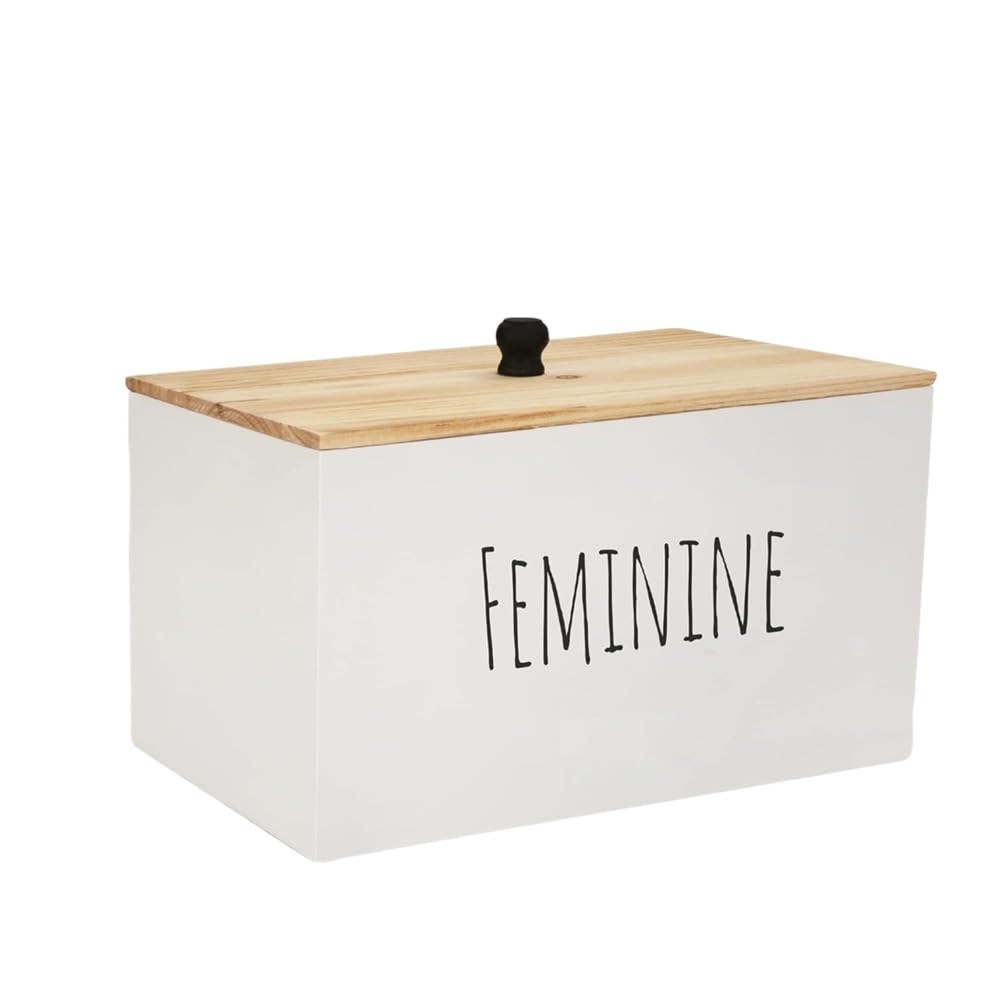 IJSDNVJNDX Tampon Holder Storage for Bathroom Pad and Tampon Holder Pad Storage Container Box for Bathroom, Sanitary Napkin Dispenser White