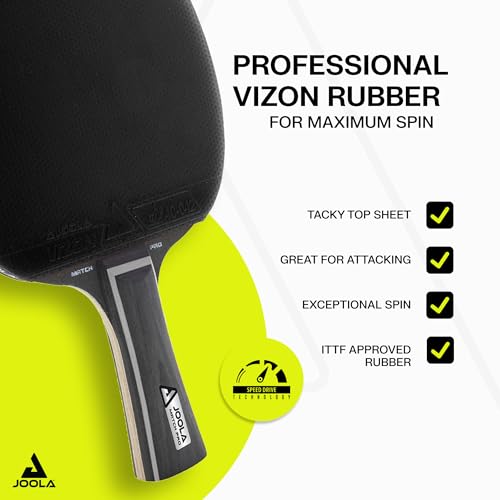 JOOLA Duo Pro Ping Pong Paddles Set of 2 - Professional Table Tennis Paddles, Three Advanced 3 Star Tournament Ping Pong Balls and Carrying Case - Advanced Table Tennis Rackets - image 3