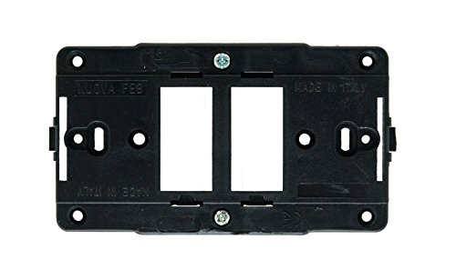 FEB 2632 - Soporte para Caja Redonda de 2 plazas, Color Negro