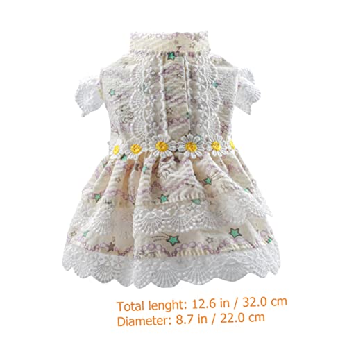 VILLFUL Vestido De Princesa Floral Vestidos De Cachorro Vestido De Princesa Para Animais De Estimaçã
