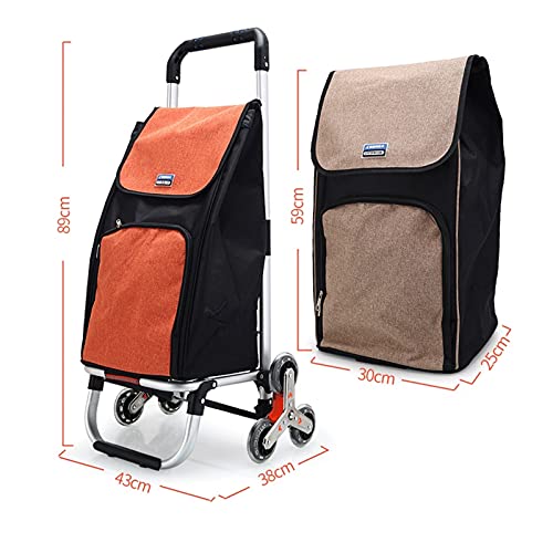 OVAST Einkaufswagen Einkaufswagen Einkaufswagen mit 6 Rädern, tragbarer Anhänger, Einkaufswagen, faltbarer Wagen für… – Bild 3