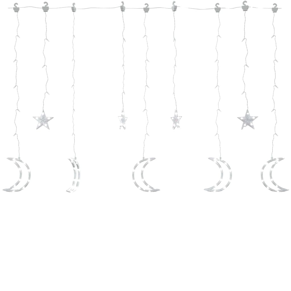 stringhe luci natalizie,luci stringa led,Luci Fatate Stella e Luna con Telecomando 345 LED Bianco FreddoIdeal für Weihnachtsfeiern, Wandambiente