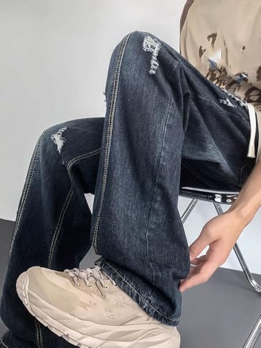 Men's Summer Jeans Thin American Loose Straight Casual Long Pants4