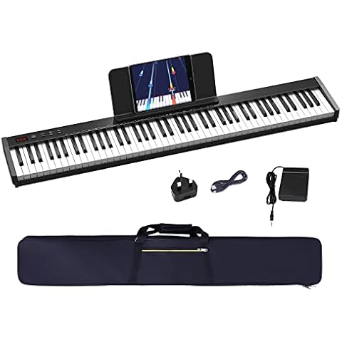 OYAYO 88 Key Digital Piano Keyboard Full Size Semi-Weighted Portable Keyboard Piano, Electronic Piano with Dual Built-in Speakers and Piano Bag and USB Adapters for Beginner Kids Adult Gift Christmas Cover