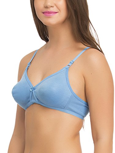 Image of Clovia Women's Cotton Full Cup Full-Coverage Bra (Br0242P03-34C Blue 34 C)
