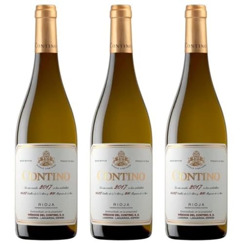Contino Blanco, vino blanco con crianza que destaca por su frescura, equilibrio y complejidad aromática, ideal para disfrutar con platos elaborados | 3 botellas