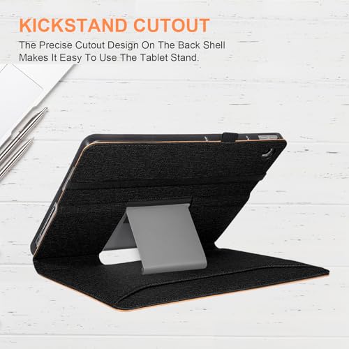Housse pour Lenovo Tab Plus 11.5 pouces avec support noir et porte-stylo intégré