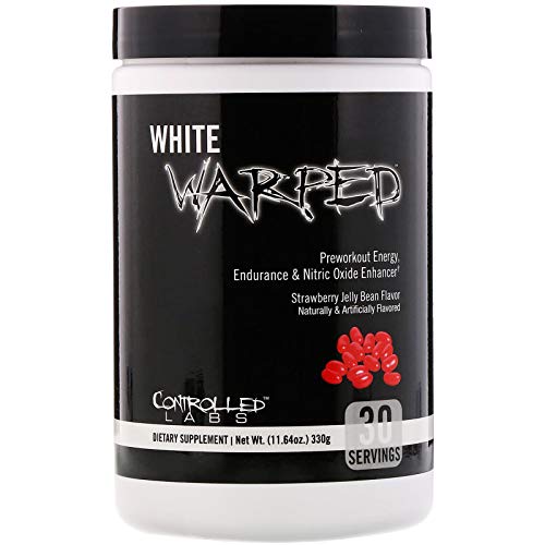 White Warped Pre-Workout Powder by Controlled Labs, 30 Servings for Increased Energy, Endurance, and Nitric Oxide Enhancement, Fast Absorbing for Workouts, Training, Sports and Bodybuilding)