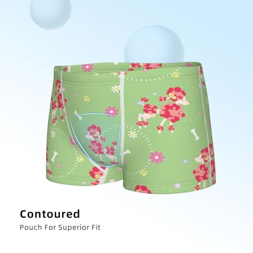Boys' Cotton Boxer Brief Soft Underwear-Cute Poodle Dog4