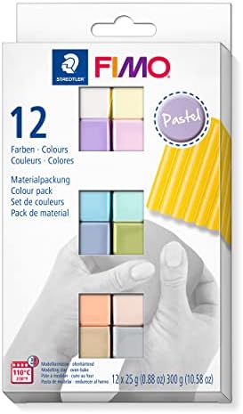STAEDTLER 8023 10 FIMO Soft Oven-Hardening Polymer Modelling Clay - Starter Kit, Assorted Colours (Pack of 9 x 25g Half Blocks & Accessories)