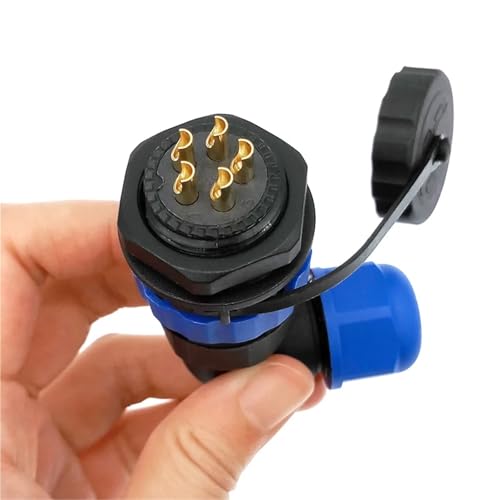 Conector SP20 de 6 pines con enchufe de ángulo industrial IP68 5