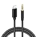 Produktbild Auto AUX Kabel für iPhone, 3,5 mm Aux Kabel Kompatibel mit iPhone XS MAX/XR/X/11/11 Pro/ 7/8 / 8 Plus/ 7 Plus/iPad/iPod zum Autoradio/Laut/Kopfhör Adapter (1M Nylongeflecht schwarz)