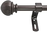 Montevilla 5/8-Inch Facet Ball Window Treatment Rod Set, 26 to 48-Inch, Toasted Copper