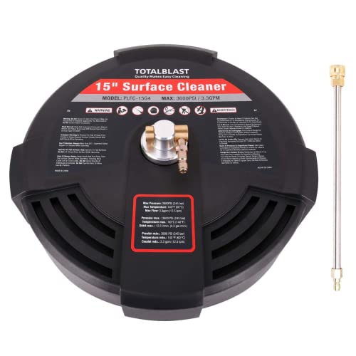 POWER PRODUCTS 15″ Pressure Washer Surface Cleaner w/Extension Wand& 1/