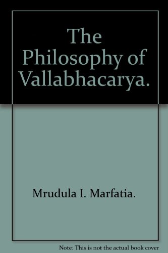 The Philosophy of Vallabhacarya B0035MXB4C Book Cover