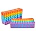 Pop Federmäppchen, Einfache sensorische Silikon-Blasentasche, Schreibwaren Aufbewahrungstasche Make-up Kosmetiktasche, Dekompressionsspielzeug für Schule Home College Office (Rainbow)