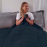 Brentfords Weighted Blanket Adult 6kg Navy Blue, Gifts for Women Men Therapy Autism Insomnia Anxiety Relief for Adults, Double - 125 x 180cm - (Disclaimer Only suitable for age 3+ years)