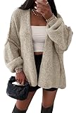 Soft Material:Womens Sweaters,72% Polyester, 24% Acrylic, 4% Elastane.This cardigan sweaters is lightweight and soft, stretchy, breathable, skin-friendly fabric, not too thick, this open front fall cardigan is very comfy to wear. Special Design:Slouc...