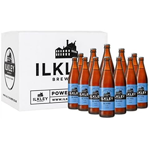 Ilkley Brewery Slake Lager - Made to Quench, Refresh and Satisfy | 4.5% ABV 12 x 500ml Bottles | Yorkshire Craft Beer Case of Lager Cover