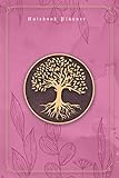  Notebook Planner Hand Drawn Tree Life In Golden Magenta (Pantone) Color Background Cover To Do List Workbook: Budget, Checklist, Diary, Log, Tax, Journal, 6 x 9 inch, 120 Pages