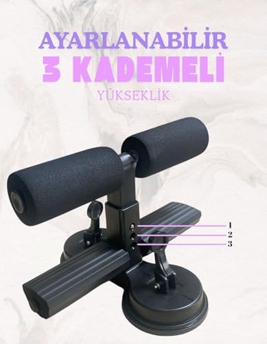 Çift Vantuzlu Mekik Çekme Metal Spor Aleti Ayak Destekli Karın Egzersizi Evde Spor Egzersiz - Görsel 3