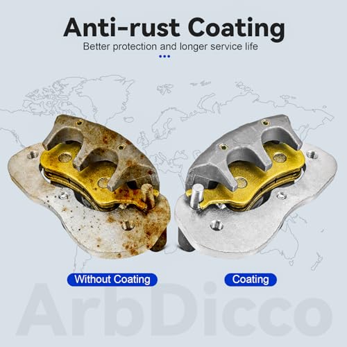 ArbDicco 705601889 705601890 Rear Brake Calipers & Sintered Pads Compatible with Can Am 2017-2023 Defender Max/Pro/6x6 Maverick Trail/Sport Commander 1000R/700 Traxter 6x6/Max/Pro by ArbDicco - Image 5