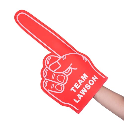 BYFDIY Custom Foam Finger 18inch Personalized #1 Text Giant Foam Fingers Hand Sports Bachelor & Bachelorette Parties Gifts 6 Colors
