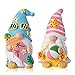 FairySandy 2 Pieces Summer Gnomes Beach Decorations Mini Gnomes Resin Figurines Set Decor Collectible Tabletop Kitchen Decorations for Home Kitchen Farmhouse Office