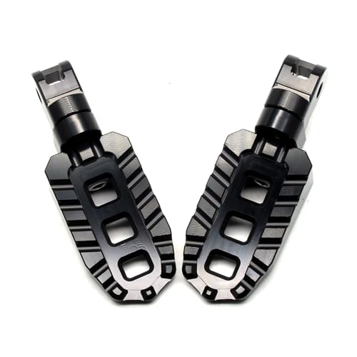 Image of MZS Motorcycle Rider Foot Pegs for 401 701 Models 2019-2023 | Dual Rotating Adjustable, MX Front Adventure Bike Footpegs, Serrated Anti-slip, Black CNC Aluminum, fits Scrambler Retro Bike