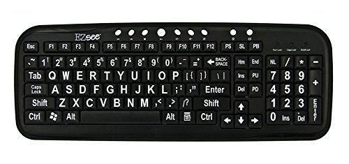 ALIMED 713097 EZSee Keyboard White on Black