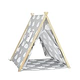 SoBuy OSS02-F01 Tienda de campaña Infantil, Tienda Tipi - Tienda de campaña Interior para niños con 2 Puertas y una Ventana 105 x 109 x 100 cm ES